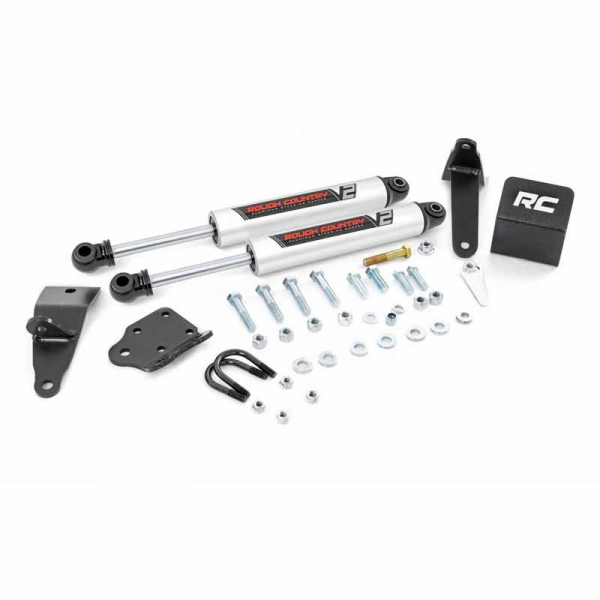 ROUGH COUNTRY 8749570 V2 SERIES DUAL STEERING STABILIZER KIT