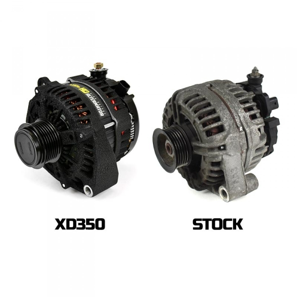 2011-2019 GM 6.6L Duramax Wrinkle Black HD High Output Alternator XD350