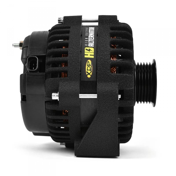 2007.5-2010 GM 6.6L Duramax LMM Wrinkle Black HD High Output Alternator XD351