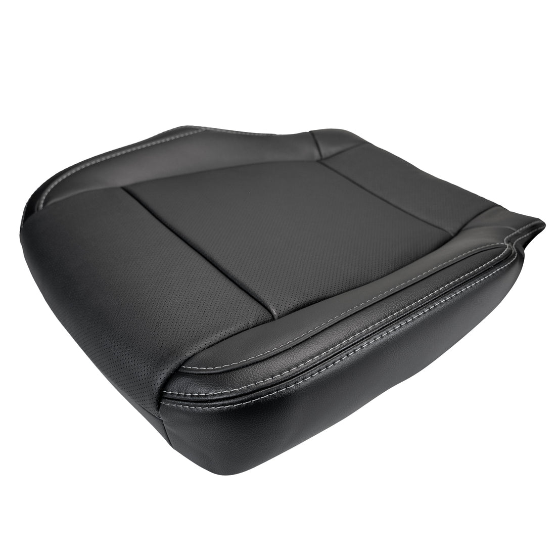 2017-2018 Lariat - Super Crew - Front Row Driver Side Bottom Cover - Ebony - OEM Config. Leather/Vinyl - Compatible with Heated & Cooled Seats. Matches OEM Part # GL3Z-1662901-AP