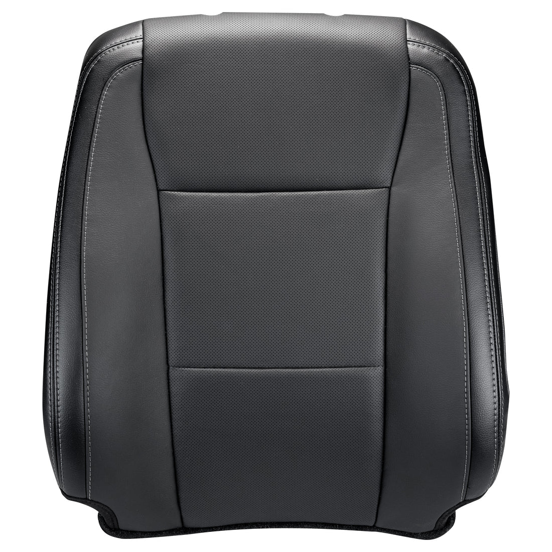 2017-2018 Lariat - Super Crew - Front Row Driver Side Top Cover - Ebony - OEM Config. Leather/Vinyl - Compatible with Heated & Cooled Seats & Side Impact Airbag. Matches OEM Part # GL3Z-1664417-DG