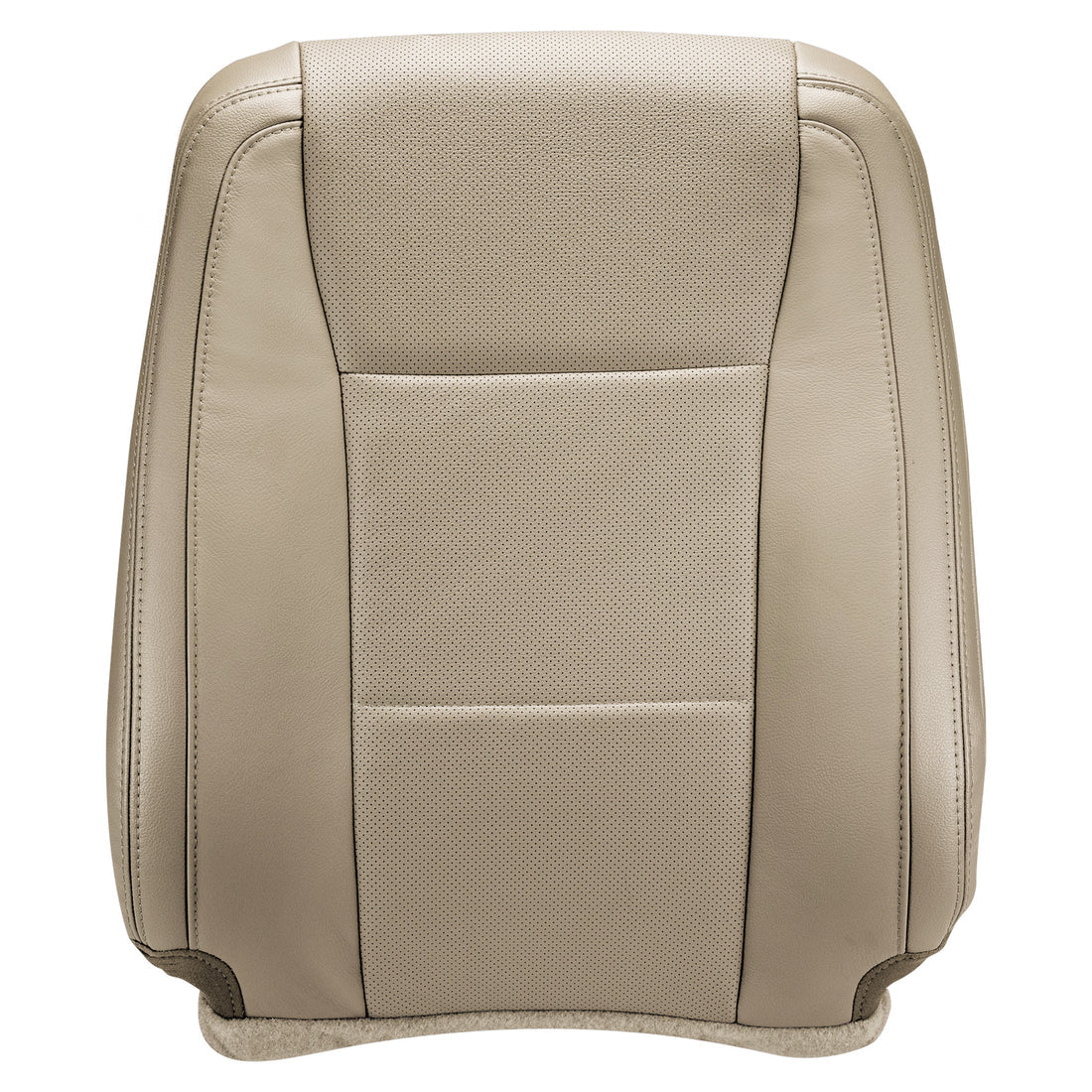 2017-2018 Lariat - Super Crew - Front Row Driver Side Top Cover - Medium Light Camel - OEM Config. Leather/Vinyl - Compatible with Heated & Cooled Seats & Side Impact Airbag. Matches OEM Part # GL3Z-1664417-DH