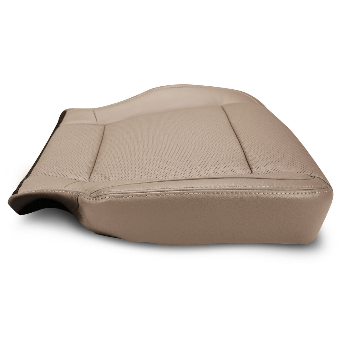 2017-2018 Lariat - Super Crew - Front Row Passenger Side Bottom Cover - Medium Light Camel - OEM Config. Leather/Vinyl - Compatible with Heated & Cooled Seats. Matches OEM Part # GL3Z-1662900-AL