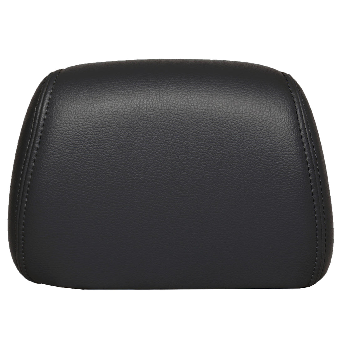 2011 Lariat - Driver Side Headrest Cover - Charcoal Black with Contrasting Steel Gray Stitching - All Vinyl