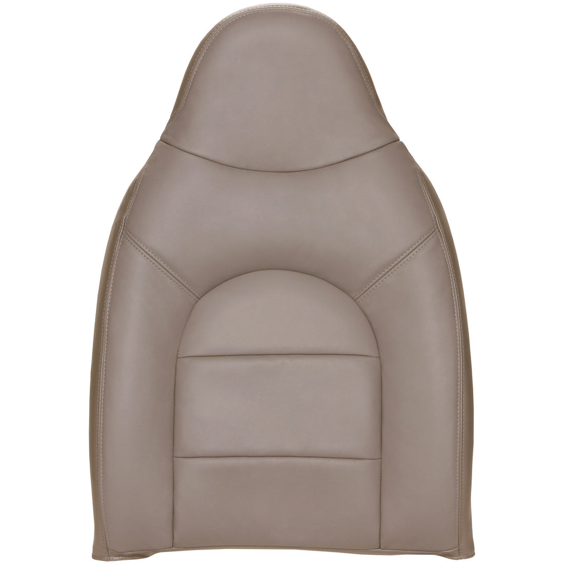 1999 Lariat Crew Cab - Driver Side Top Cover - Bucket or 40/20/40 Seats - Prairie Tan Leather/Vinyl. Back of Seat Top Cover Has Vinyl with Vinyl Pocket -B2