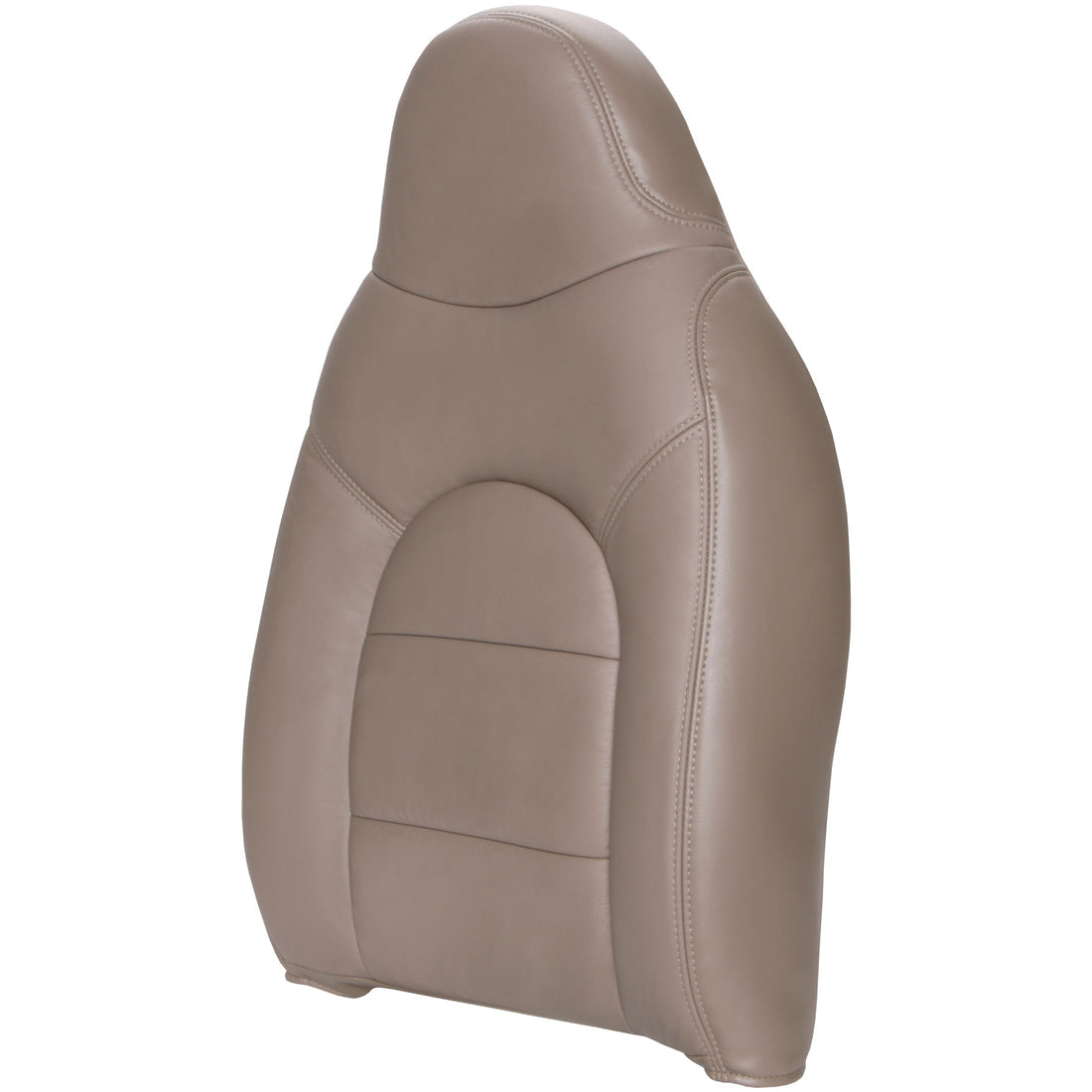 1999 Lariat Crew Cab - Driver Side Top Cover - Bucket or 40/20/40 Seats - Prairie Tan Leather/Vinyl. Back of Seat Top Cover Has Vinyl with Vinyl Pocket -B2