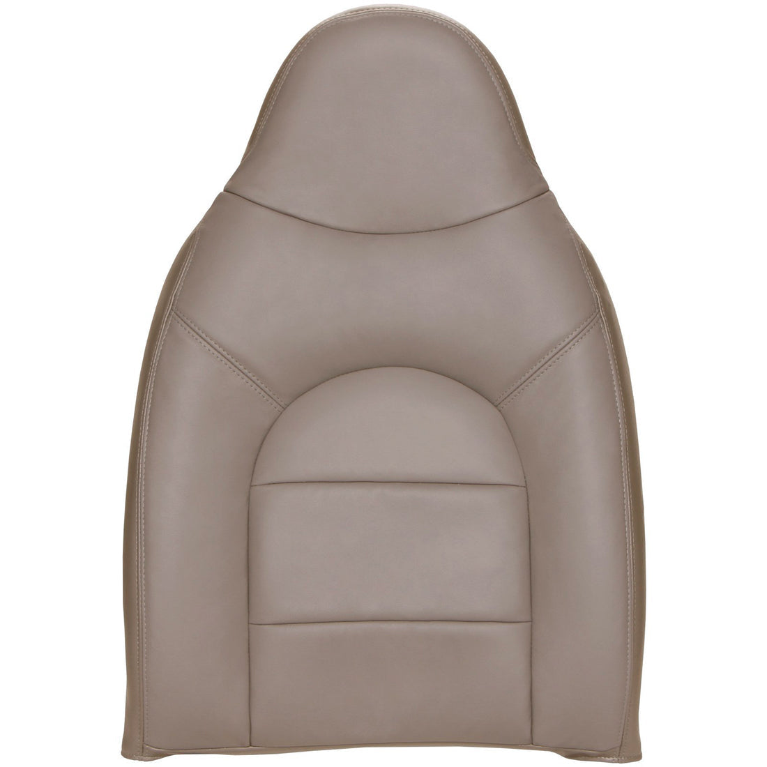 1999 Lariat Crew Cab - Passenger Side Top Cover - Bucket or 40/20/40 Seats - Prairie Tan Leather/Vinyl. Back of Seat Top Cover Has Vinyl with Vinyl Pocket - B2