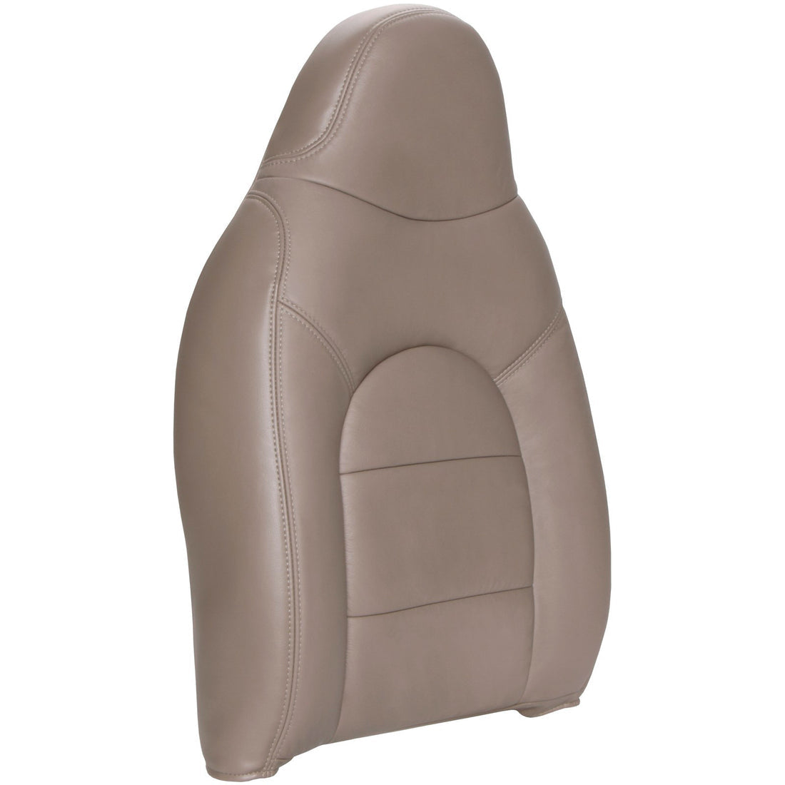 1999 Lariat Crew Cab - Passenger Side Top Cover - Bucket or 40/20/40 Seats - Prairie Tan Leather/Vinyl. Back of Seat Top Cover Has Vinyl with Vinyl Pocket - B2