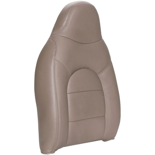 1999 Lariat Crew Cab - Passenger Side Top Cover - Bucket or 40/20/40 Seats - Prairie Tan Leather/Vinyl. Back of Seat Top Cover Has Vinyl with Vinyl Pocket - B2