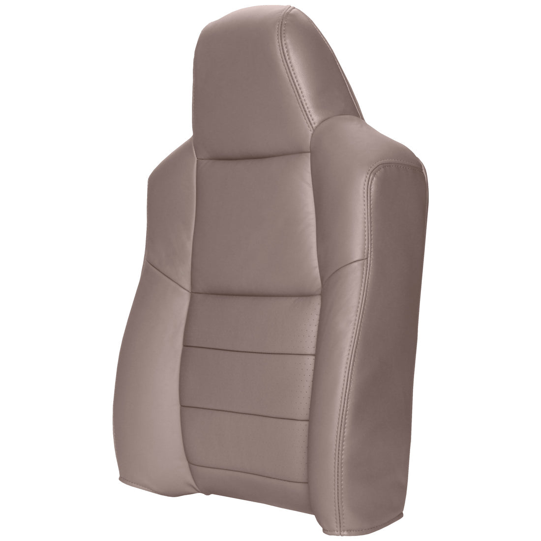 2002-2007 Crew Cab Lariat - Driver Top Cover - Medium Parchment - OEM Material Config. Leather/Vinyl with Ford Euro Perf Center Inserts - and Vinyl with Vinyl Pocket on Back