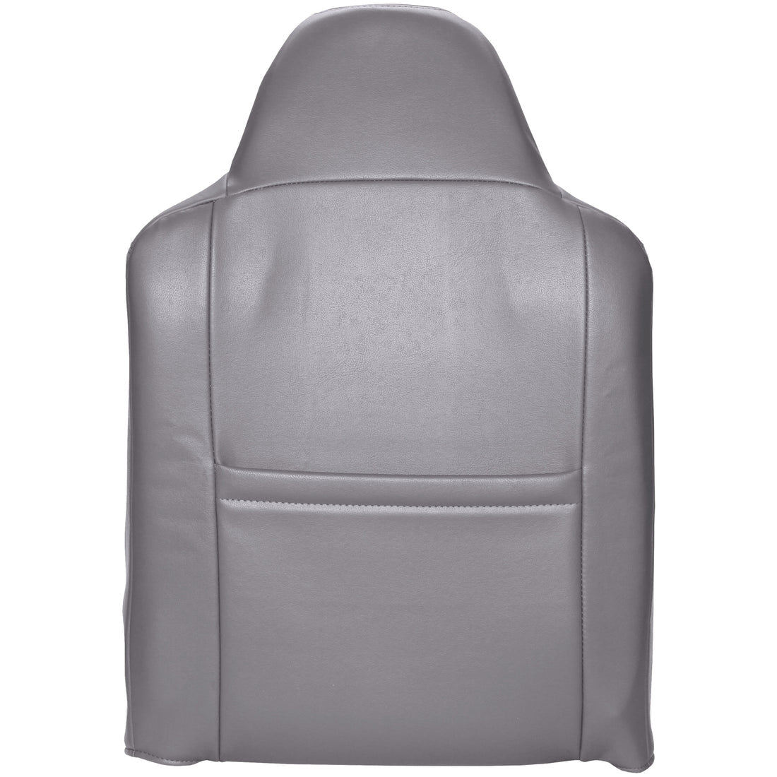 2002-2007 Crew Cab Lariat - Driver Top Cover - Medium Flint - OEM Material Config. Leather/Vinyl with Ford Euro Perf Center Inserts - and Vinyl with Vinyl Pocket on Back