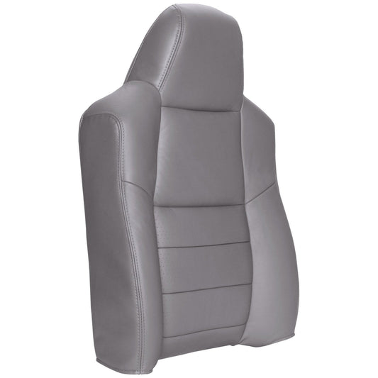 2002-2007 Crew Cab Lariat - Passenger Top Cover - Medium Flint - OEM Material Config. Leather/Vinyl with Ford Euro Perf Center Inserts - and Vinyl with Vinyl Pocket on Back