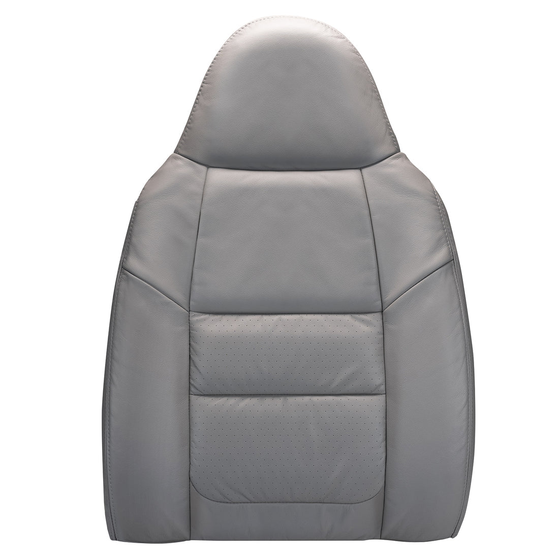 2001 Crew Cab Lariat - Driver Top Cover - Medium Flint - OEM Material Config. Leather/Vinyl with Ford Euro Perf Center Inserts - and Vinyl with Vinyl Pocket on Back