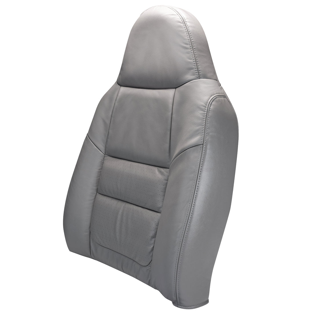 2001 Crew Cab Lariat - Driver Top Cover - Medium Flint - OEM Material Config. Leather/Vinyl with Ford Euro Perf Center Inserts - and Vinyl with Vinyl Pocket on Back