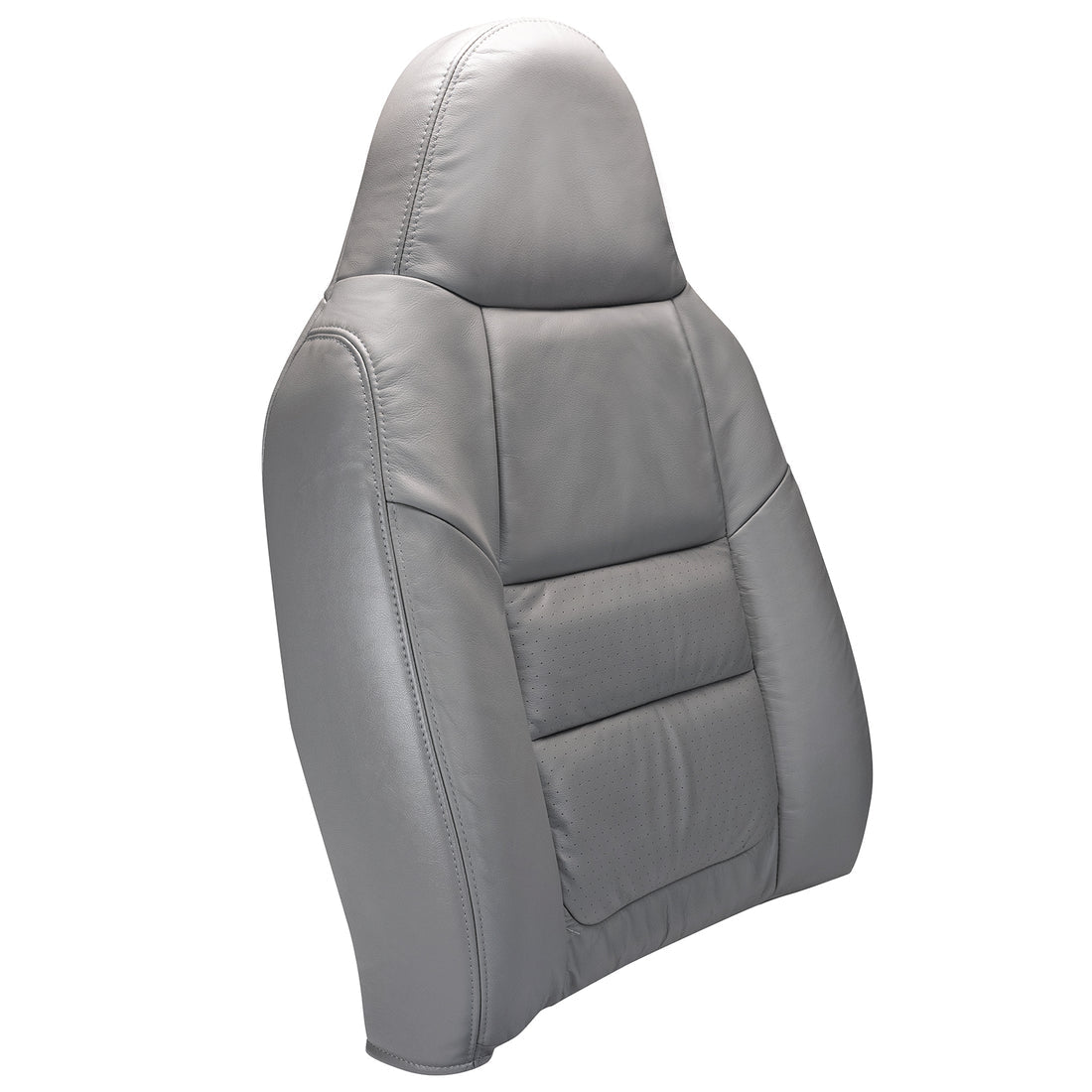 2001 Crew Cab Lariat - Passenger Top Cover - Medium Flint - OEM Material Config. Leather/Vinyl with Ford Euro Perf Center Inserts - and Vinyl with Vinyl Pocket on Back