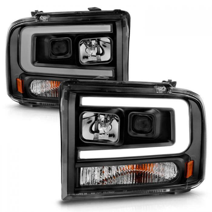 2005-2007 Anzo Black Plank Style Projector Headlights 111551