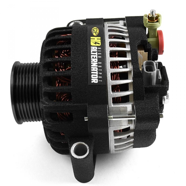 2003-2005 Ford 6.0L Powerstroke XDP Wrinkle Black HD High Output Alternator XD348