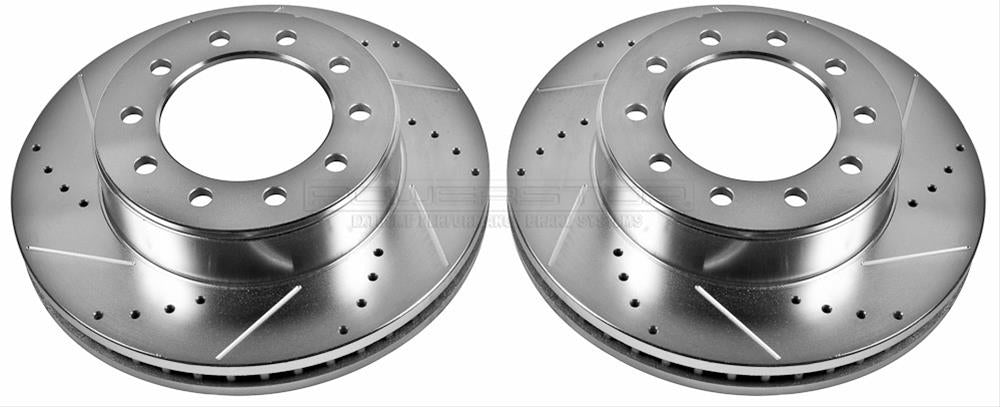 2005-2012 F-250 & F-350 SRW/DRW Power Stop Evolution Front Drilled & Slotted Rotors AR85107XPR