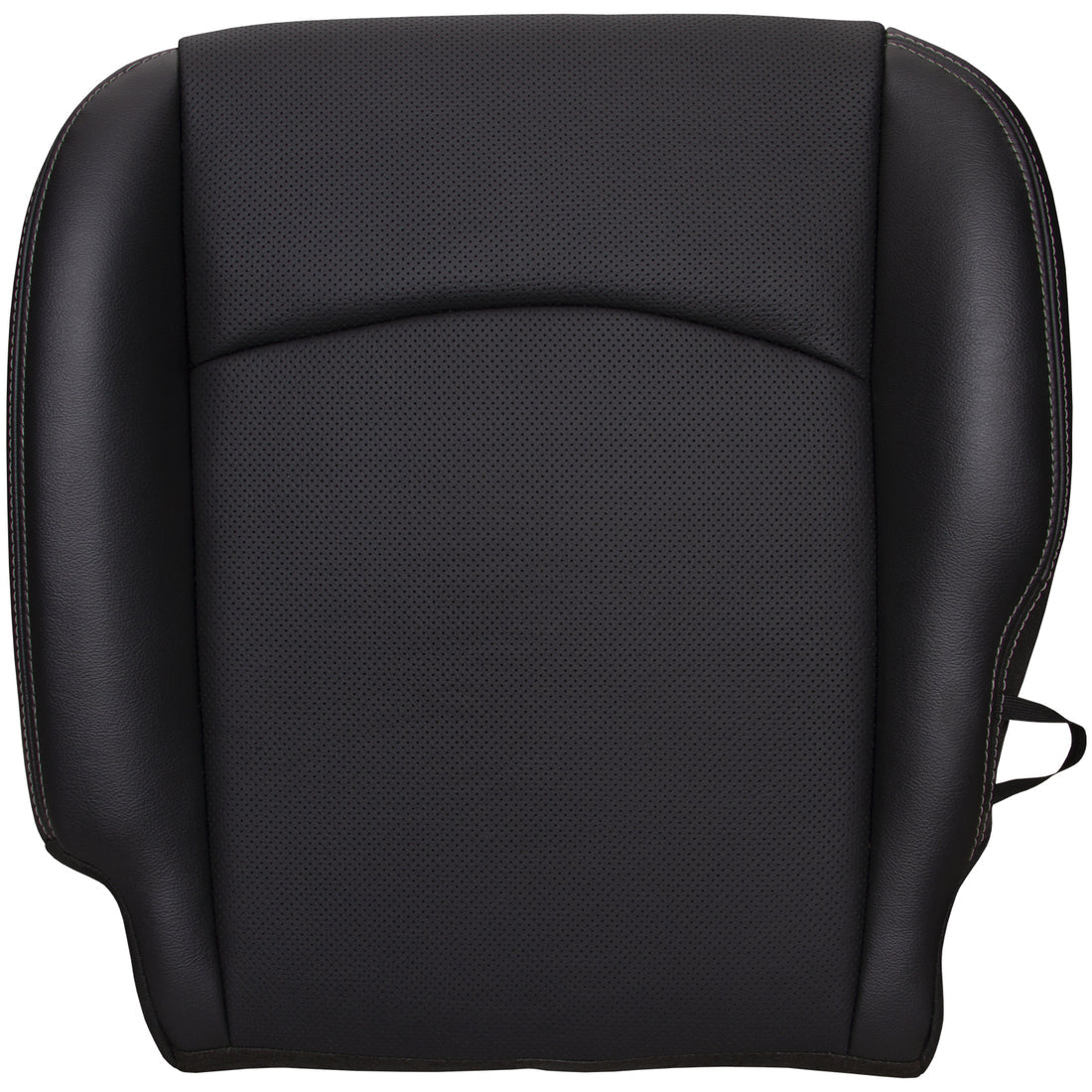 2013-2017 Ram Laramie Driver Side Bottom Seat Cover Black Leather/Vinyl