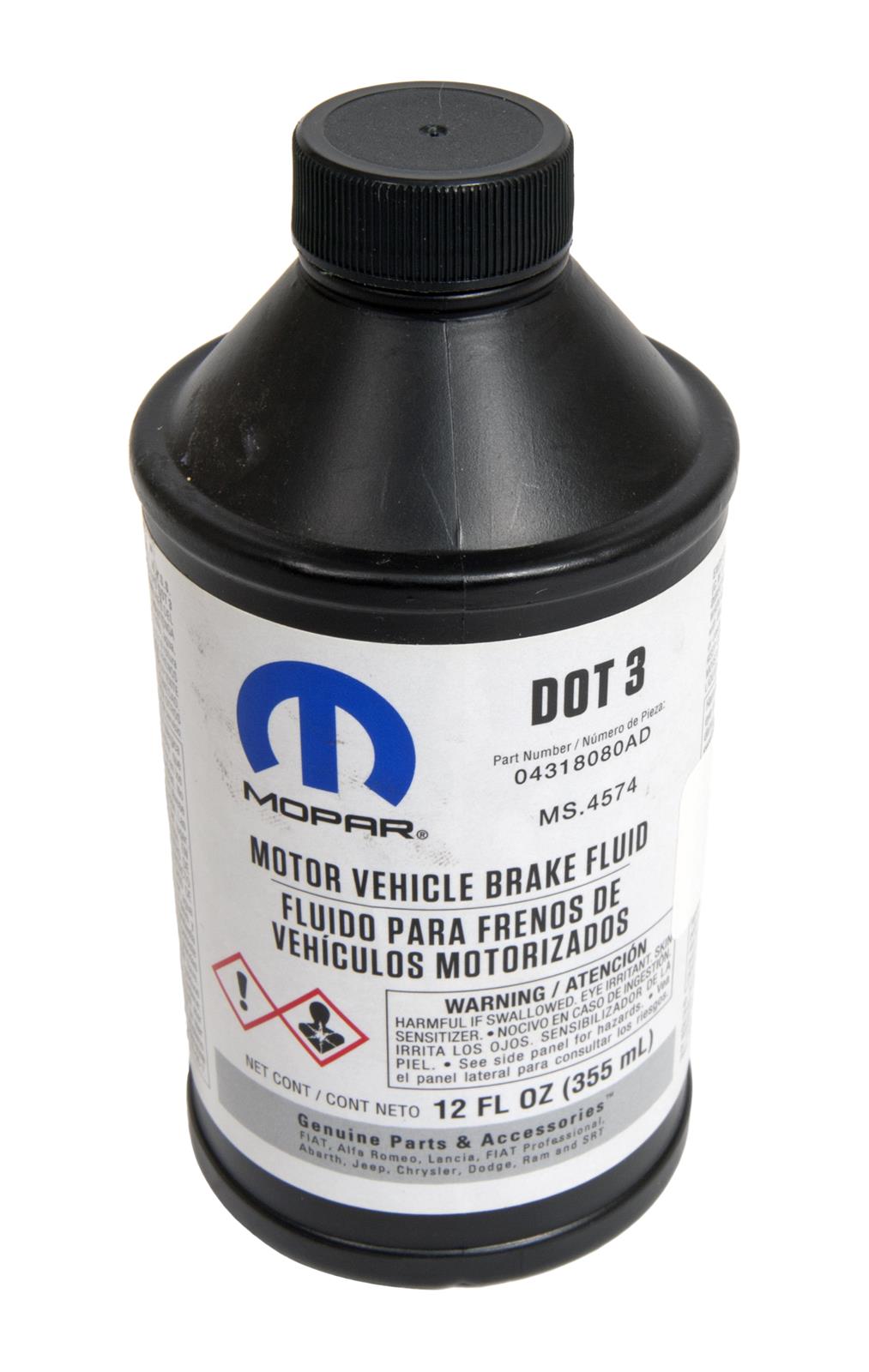 Mopar Dot 3 Brake Fluid 04318080AD