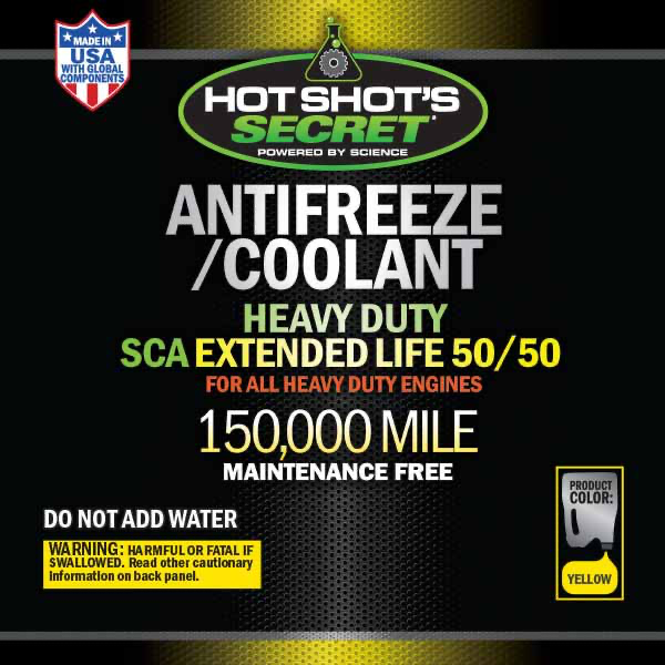 Hot Shot's Secret 150K Mile Extended Life Yellow Coolant 1G150KY5050