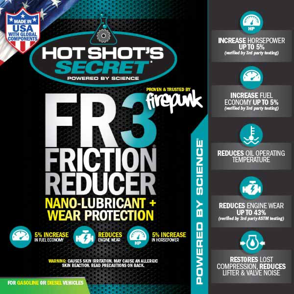 Hot Shot's Secret FR3 Friction Reducer Oil Additive 64oz HSSFR364Z