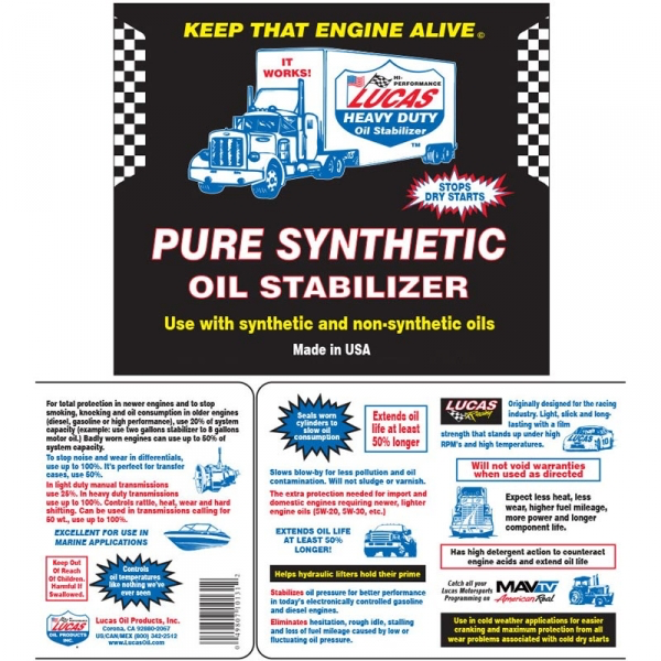 Lucas Oil synthetic Heavy Duty Oil Stabilizer 32oz 10130