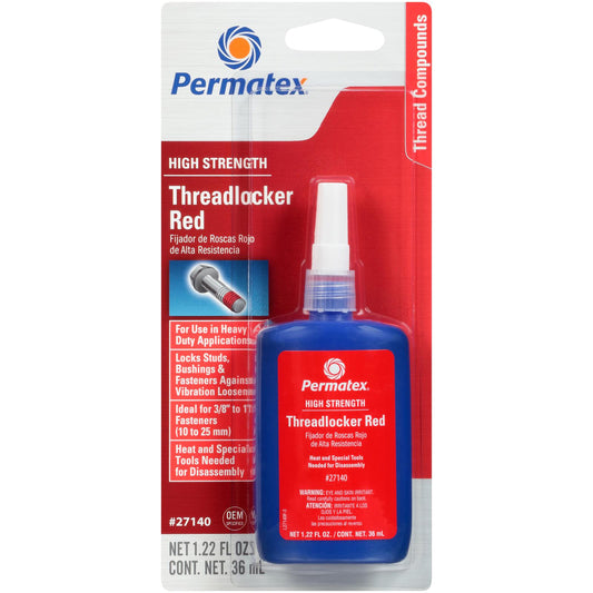 Permatex High-Temperature Red Threadlocker 1.22oz 27140