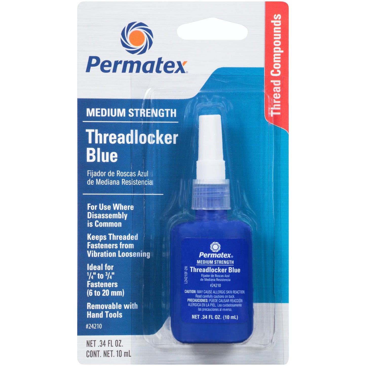 Permatex Medium Strength Blue Threadlocker 0.34oz 24210