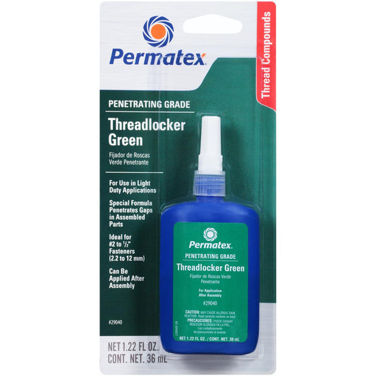 Permatex Penetrating Grade Green Threadlocker 1.22oz 29040