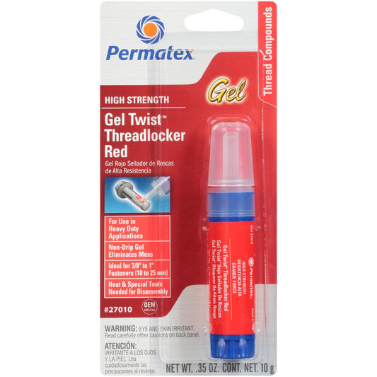 Permatex High-Strength Red Threadlocker GEL 0.35oz 27010