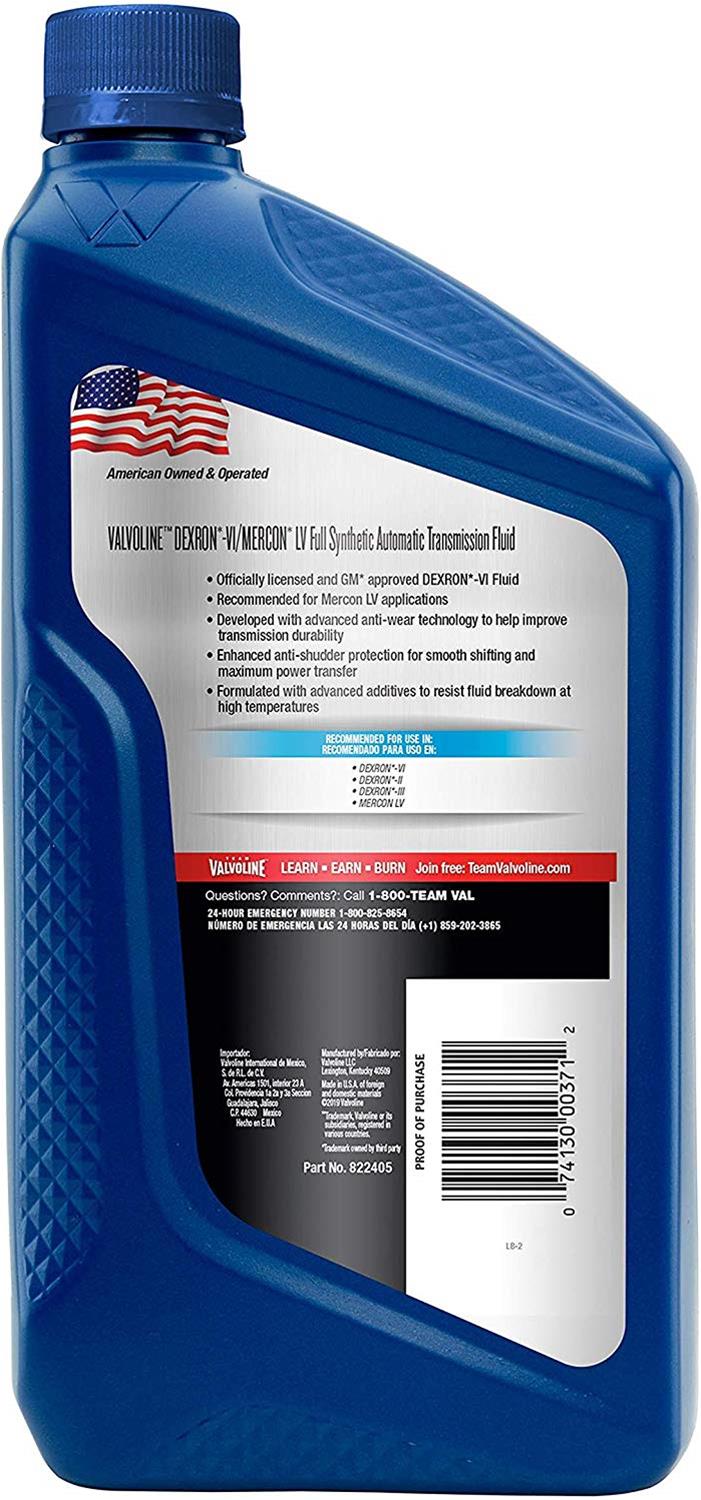 Valvoline DEXRON VI/MERCON LV ATF Transmission Fluid 8223405