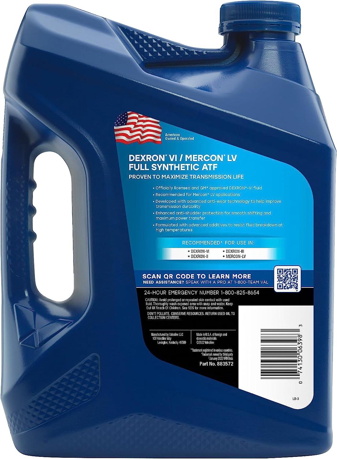 Valvoline DEXRON VI/MERCON LV ATF Transmission Fluid 1 Gallon 883572