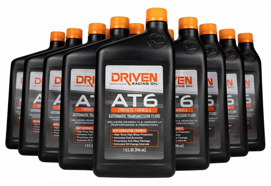 Driven Racing Oil Synthetic AT6 Automatic Transmission Fluid 12 Count Case 04806-12