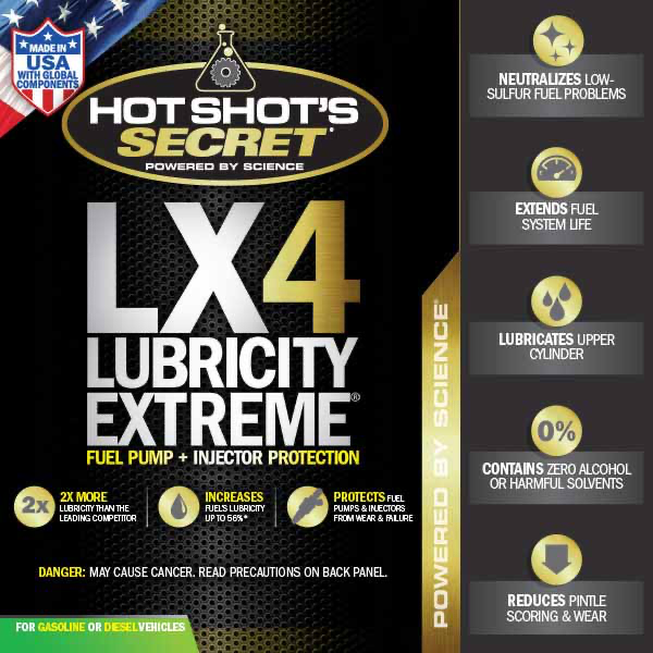 Hot Shot’s Secret LX4 Lubricity Extreme Fuel Additive - 16 Oz LX416ZSP