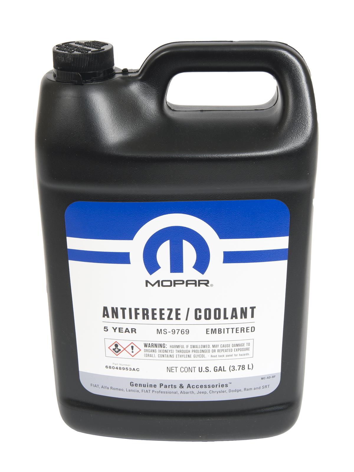 Mopar Replacement Embittered 5-Year/100,000 Mile Antifreeze Coolants 68048953AC