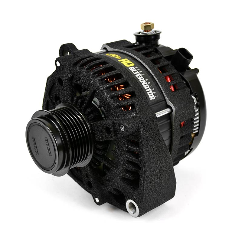 2011-2019 GM 6.6L Duramax Wrinkle Black HD High Output Alternator XD350