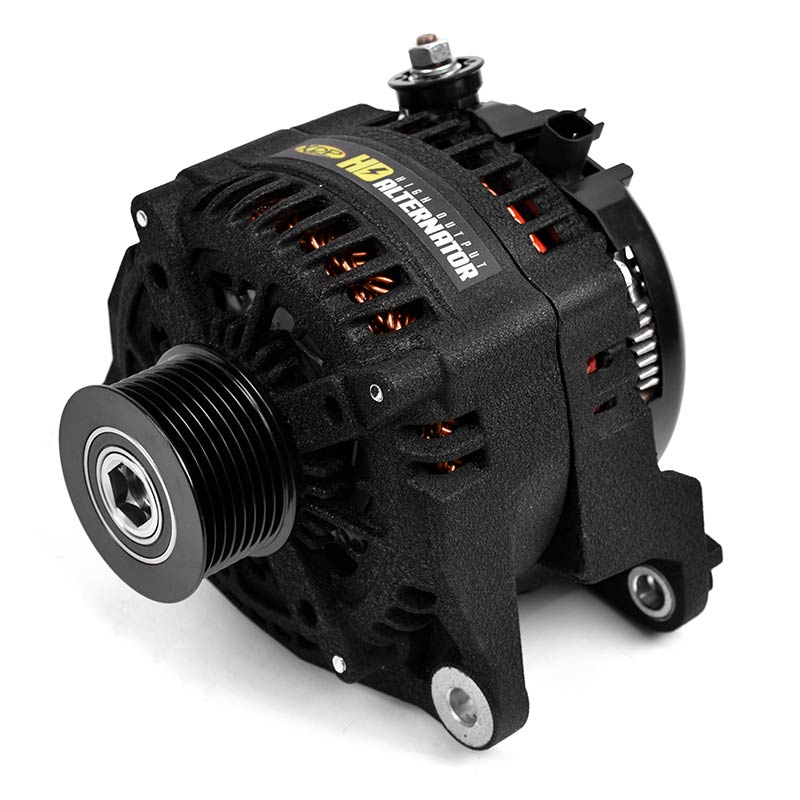 2007.5-2023 Dodge 6.7L Cummins HD High Output Alternator (New) Wrinkle Black XD354 XDP