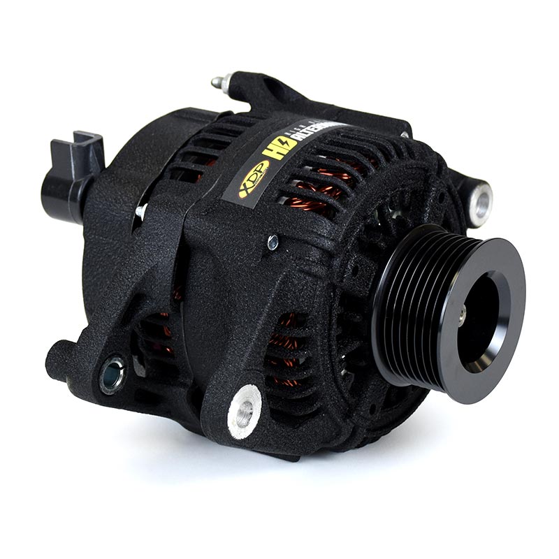 1990-1998.5 Dodge 5.9L Cummins HD High Output Alternator (New) Wrinkle Black XD510 For