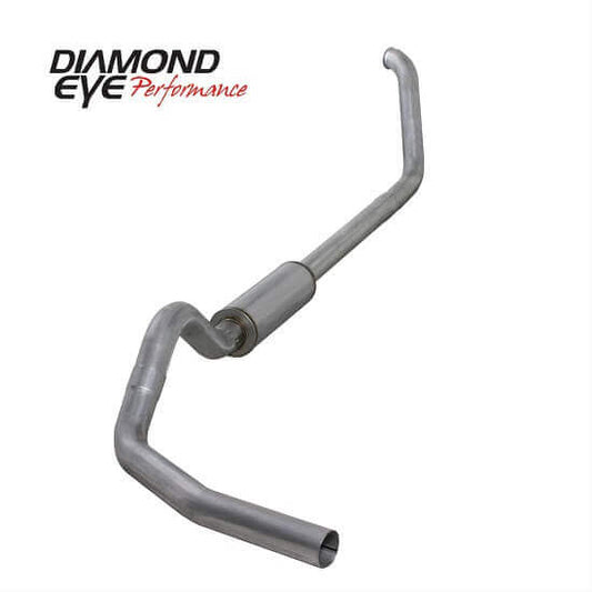 2000-2003 7.3 Powerstroke Diamond Eye Exhaust 4 Inch Aluminized TB with Muffler