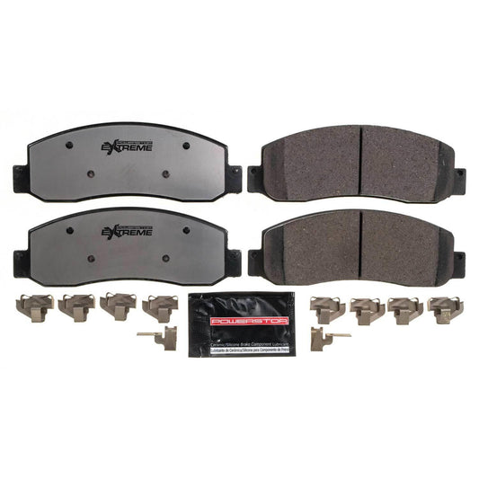 2005-2012 Ford Power Stop Z36 Brake Pads Z36-1069 with accessories for F-250, F-350, F-450.