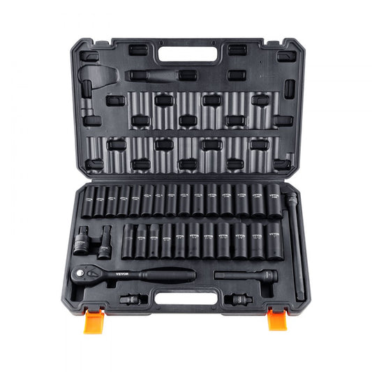 VEVOR 1/2" Drive SAE 33 Piece Socket Set