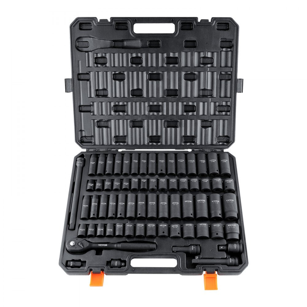 VEVOR 1/2"Drive SAE 65 Piece Socket Set