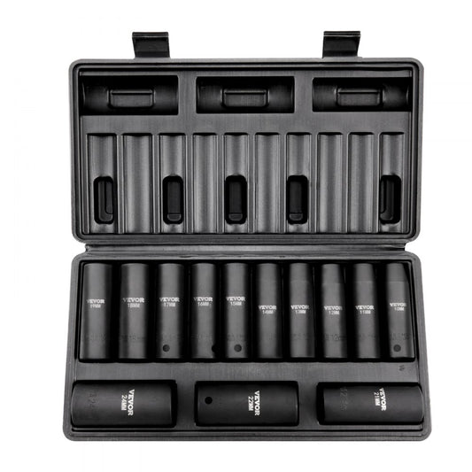 VEVOR 1/2" Drive Metric 13 Piece Socket Set