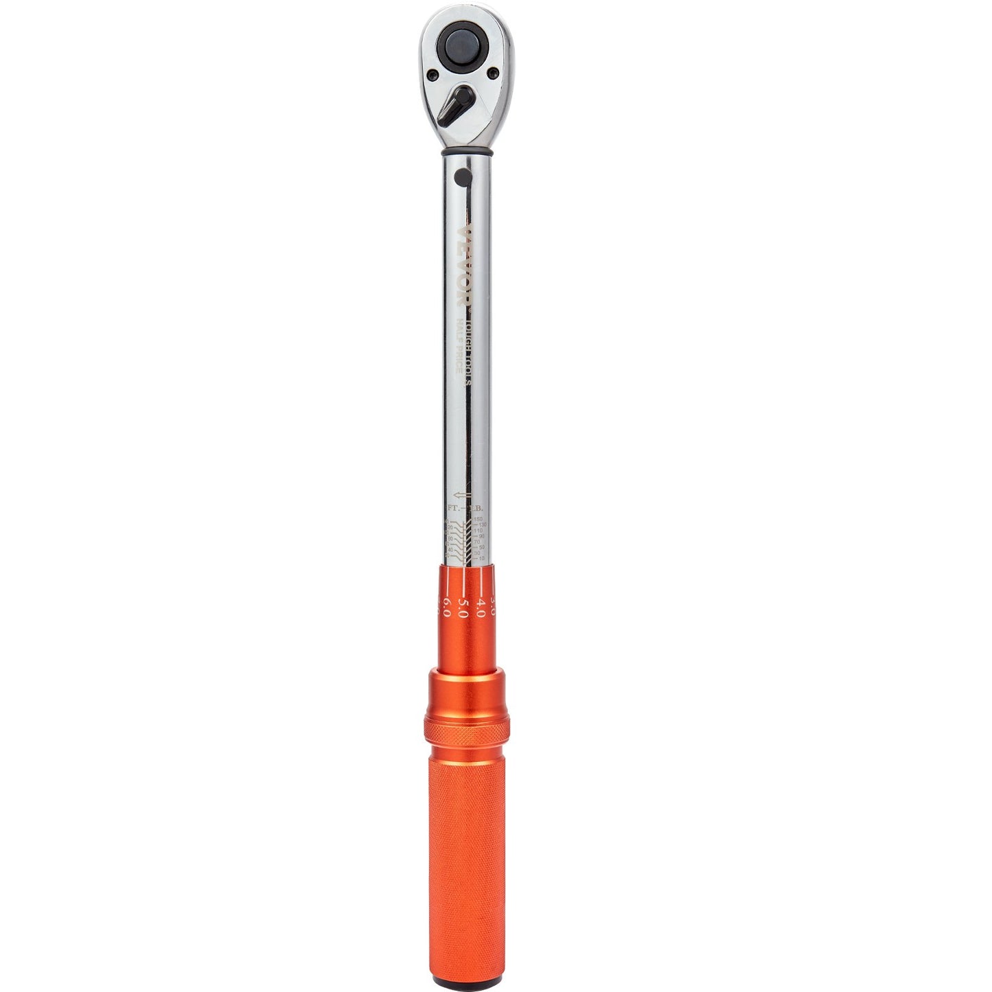 VEVOR 1/2-inch Drive Click Torque Wrench 10-150ft.lb/14-204n.m