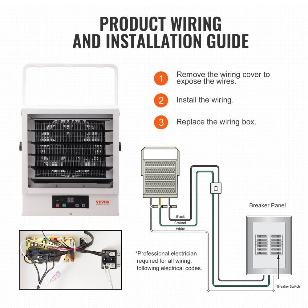 VEVOR Electric Garage Heater 10000-Watt