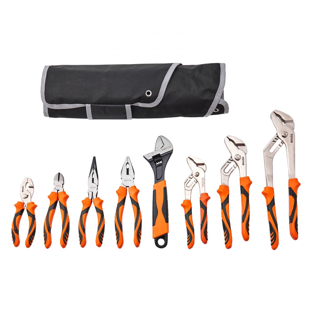 VEVOR 8-Piece Pliers Set 12"/10"/8"